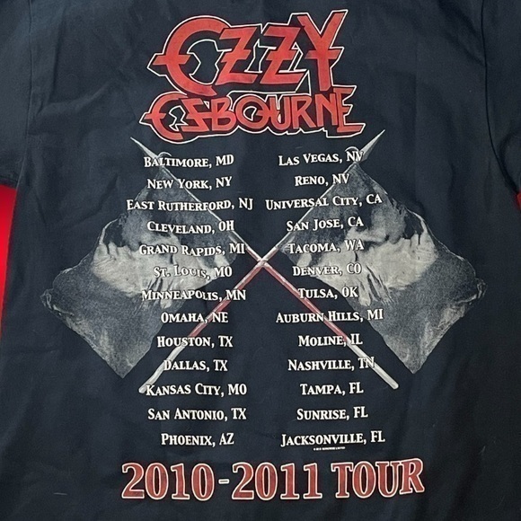 Ozzy Ozbourne Scream Tee NEW 2010-2011 Tour - Picture 5 of 6